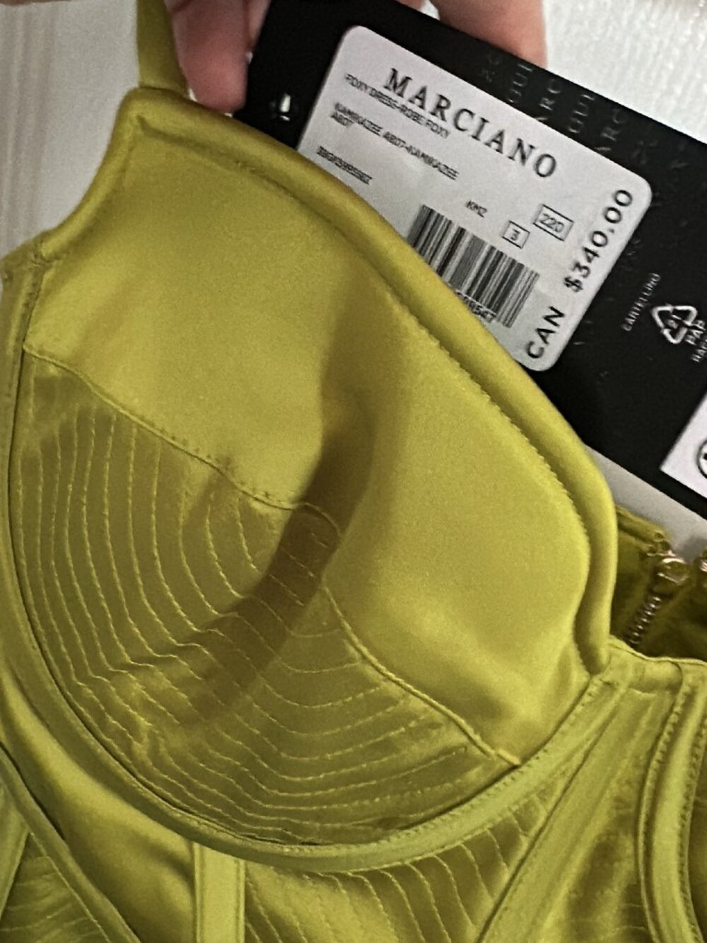 Marciano Satin Foxy Dress - Size 4 NWT - Picture 4 of 4